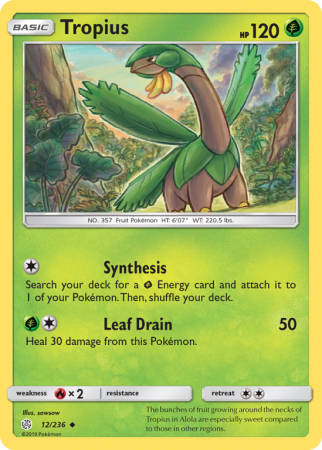 Tropius 12/236 Sun & Moon Cosmic Eclipse