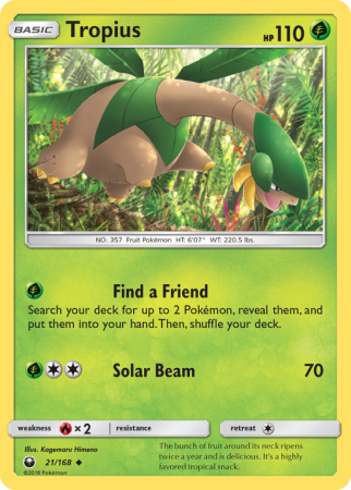 Tropius 21/168 Sun & Moon Celestial Storm