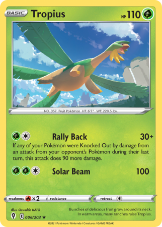 Tropius 6/203 Sword & Shield Evolving Skies