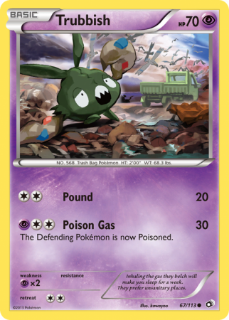 Trubbish 67/113 Black & White Legendary Treasures