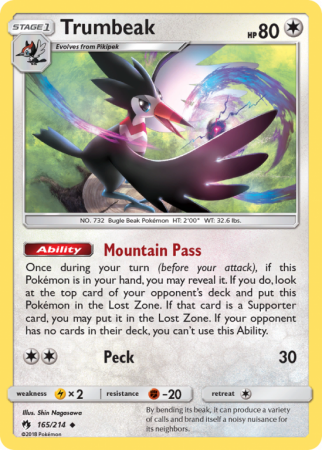 Trumbeak 165/214 Sun & Moon Lost Thunder
