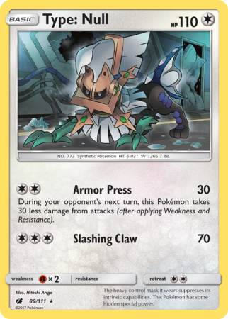 Type: Null 89/111 Sun & Moon Crimson Invasion
