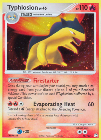 Typhlosion 16/123 Diamond & Pearl Mysterious Treasures