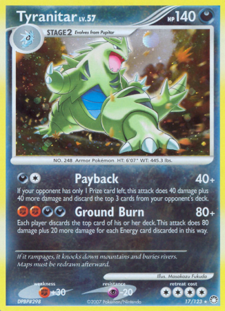 Tyranitar 17/123 Diamond & Pearl Mysterious Treasures