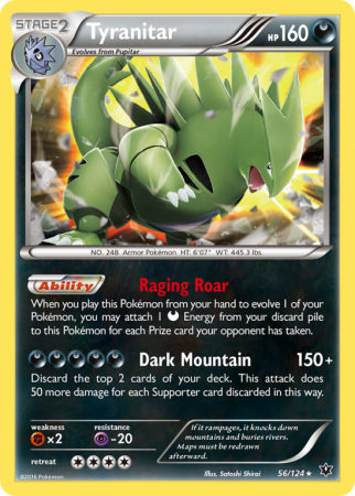 Tyranitar 56/124 XY Fates Collide