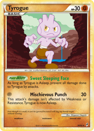 Tyrogue 36/106 HeartGold & SoulSilver Call of Legends