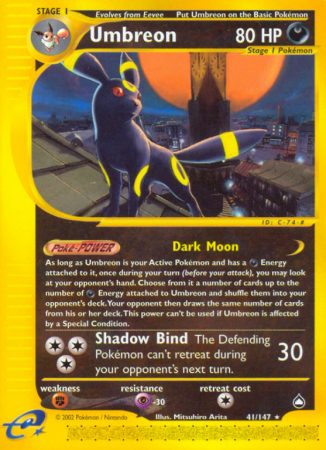 Umbreon 41/186 E-Card Aquapolis