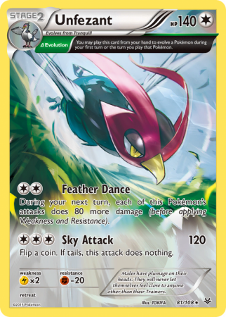 Unfezant 81/108 XY Roaring Skies