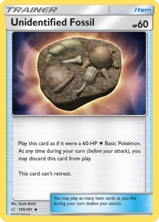 Unidentified Fossil 155/181 Sun & Moon Team Up