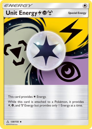 Unit Energy LightningPsychicMetal 138/156 Sun & Moon Ultra Prism