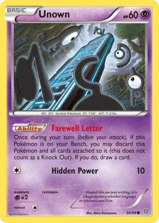 Unown 30/98 XY Ancient Origins