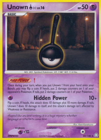 Unown ! 42/146 Diamond & Pearl Legends Awakened