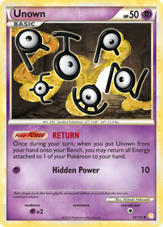 Unown 54/123 HeartGold & SoulSilver HeartGold & SoulSilver