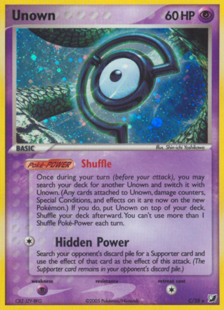 Unown C/115 EX Unseen Forces