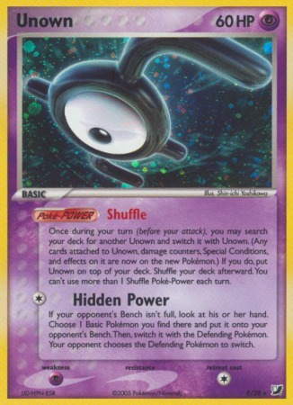 Unown E/115 EX Unseen Forces