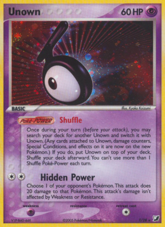 Unown T/115 EX Unseen Forces