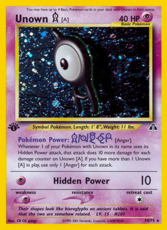 Unown [A] 14/75 Neo Neo Discovery