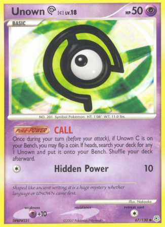 Unown C 67/130 Diamond & Pearl Diamond & Pearl