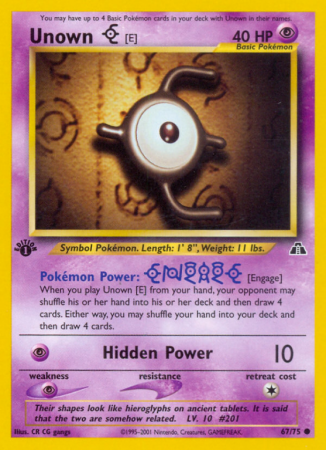 Unown [E] 67/75 Neo Neo Discovery