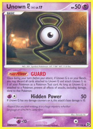 Unown G 57/106 Diamond & Pearl Great Encounters