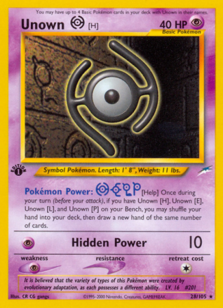 Unown [H] 28/113 Neo Neo Destiny