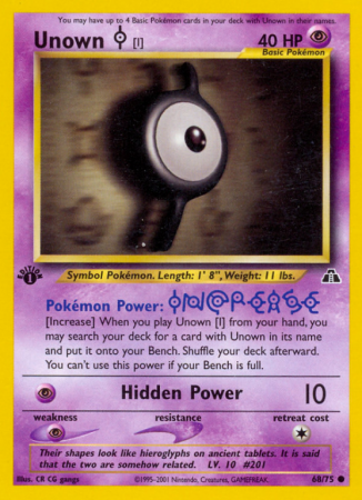 Unown [I] 68/75 Neo Neo Discovery