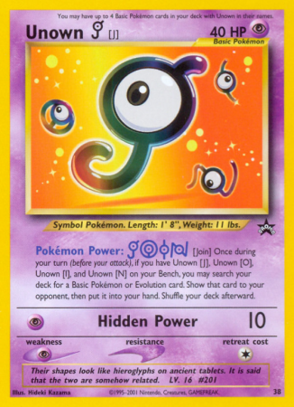 Unown [J] 38/53 Base Wizards Black Star Promos