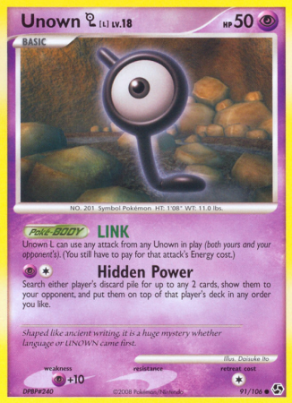 Unown L 91/106 Diamond & Pearl Great Encounters