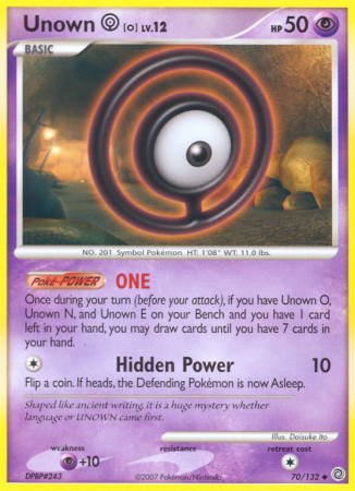 Unown O 70/132 Diamond & Pearl Secret Wonders