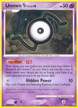 Unown S 39/132 Diamond & Pearl Secret Wonders