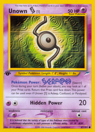 Unown [S] 87/113