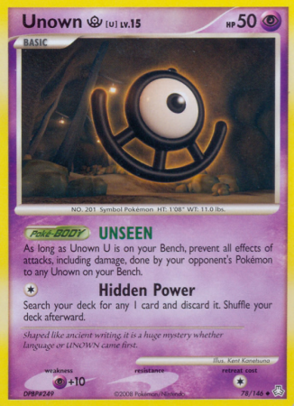 Unown U 78/146 Diamond & Pearl Legends Awakened