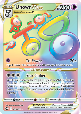 Unown VSTAR 199/195 Sword & Shield Silver Tempest
