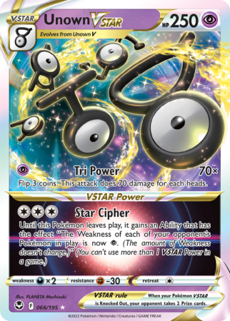 Unown VSTAR 66/195 Sword & Shield Silver Tempest