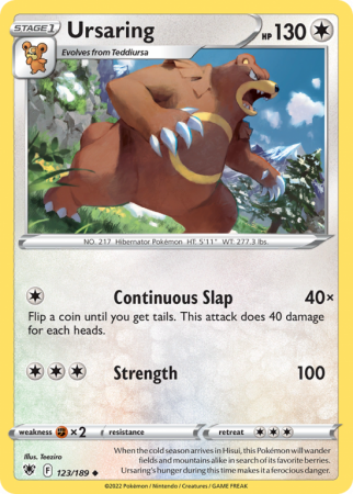 Ursaring 123/189 Sword & Shield Astral Radiance