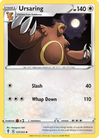 Ursaring 127/203 Sword & Shield Evolving Skies