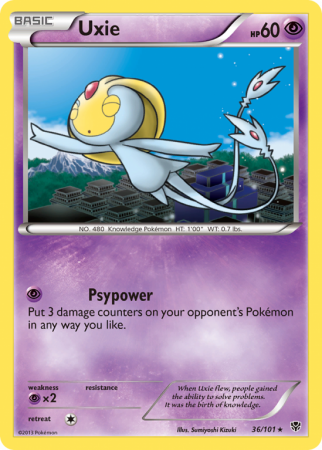 Uxie 36/101 Black & White Plasma Blast