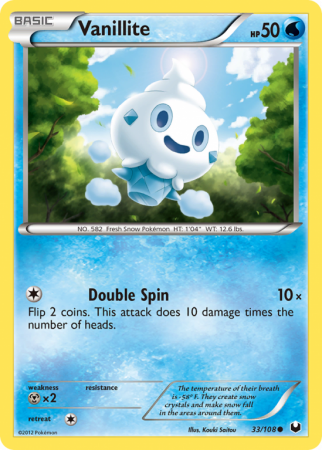 Vanillite 33/108 Black & White Dark Explorers