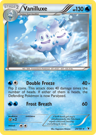 Vanilluxe 29/101 Black & White Noble Victories