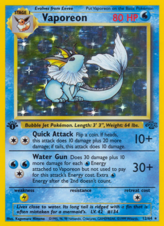 Vaporeon 12/64 Base Jungle