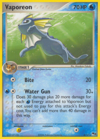 Vaporeon 6/17 POP POP Series 3