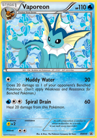 Vaporeon BW89/101 Black & White BW Black Star Promos