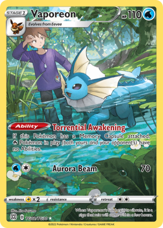 Vaporeon TG02/30 Sword & Shield Brilliant Stars Trainer Gallery