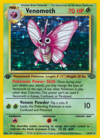 Venomoth 13/64 Base Jungle