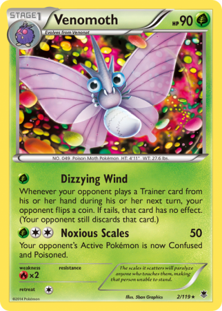 Venomoth 2/119 XY Phantom Forces