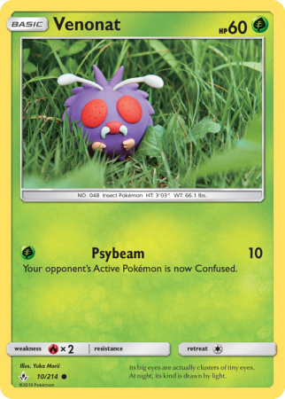 Venonat 10/214 Sun & Moon Unbroken Bonds
