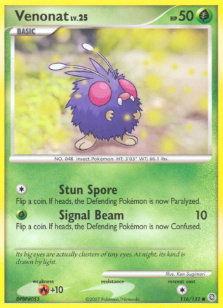 Venonat 116/132 Diamond & Pearl Secret Wonders