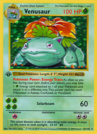 Venusaur 15/102 Base Base Set