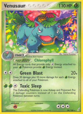 Venusaur 28/100 EX Crystal Guardians