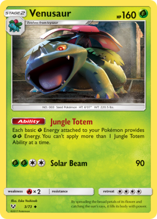 Venusaur 3/73 Sun & Moon Shining Legends